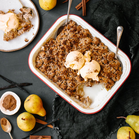 Cardamom and Cultured Pear Crumble