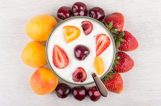 Yogurt with fruit - fun for kids