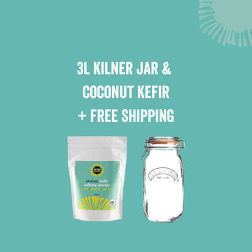 3L Kilner Jar & Coconut Kefir Culture Starter+ FREE SHIPPING