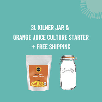 3L Kilner Jar & Orange Juice Culture Starter+ FREE SHIPPING