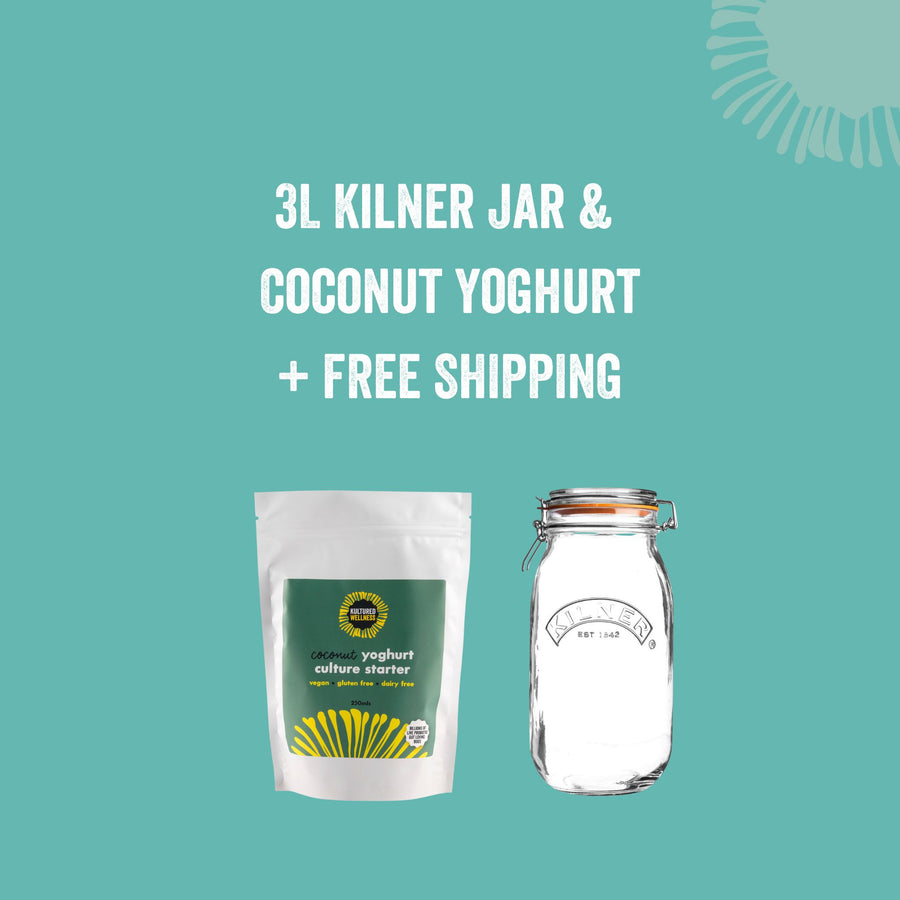 3L Kilner Jar & Yoghurt Culture Starter+ FREE SHIPPING