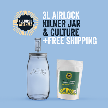 3L Airlock Kilner Jar & Culture + FREE SHIPPING