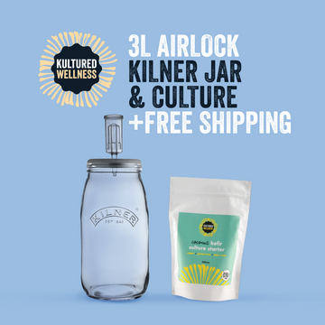 3L Airlock Kilner Jar & Culture + FREE SHIPPING