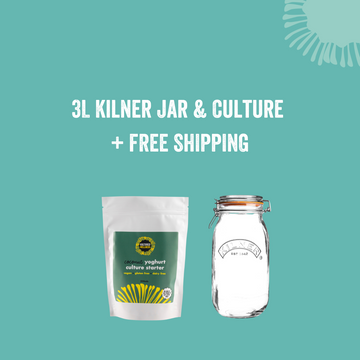 3L Kilner Jar & Culture + FREE SHIPPING
